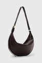 Akcesoria AllSaints torebka skórzana HALF MOON W052XB brązowy