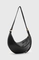 AllSaints torebka skórzana HALF MOON W052XB czarny AW25