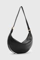 Akcesoria AllSaints torebka skórzana HALF MOON W052XB czarny