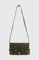 AllSaints geanta de mana din piele intoarsa MIRO nu incape in A4 verde W066XB
