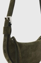 AllSaints borsa in pelle scamosciata HALF MOON verde W233XB