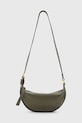 Kožená kabelka AllSaints HALF MOON přírodní kůže zelená W301XB