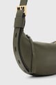 Kožená kabelka AllSaints HALF MOON W301XB zelená