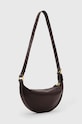 Kožna torba AllSaints HALF MOON W301XB smeđa NC25