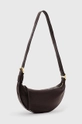 Accessori AllSaints borsa a mano in pelle HALF MOON W301XB marrone