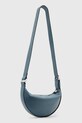 AllSaints poșetă de piele HALF MOON W301XB albastru SS25