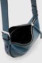AllSaints poșetă de piele HALF MOON albastru W301XB