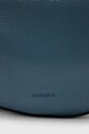 AllSaints poșetă de piele HALF MOON W301XB albastru