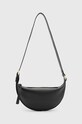 Шкіряна сумочка AllSaints HALF MOON лицьова шкіра чорний W301XB