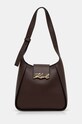 Кожена чанта Karl Lagerfeld гладка кожа кафяв 246W3004