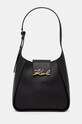Karl Lagerfeld torebka skórzana skóra licowa czarny 246W3004