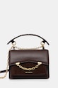 Kožená kabelka Karl Lagerfeld usňová koža hnedá 246W3040