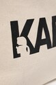 Хлопковая сумка Karl Lagerfeld бежевый 246W3886