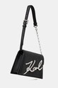 Kožená kabelka Karl Lagerfeld 246W3096 černá AW24