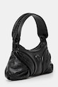 Kožna torba Marine Serre Moonogram Embossed Leather Futura WBA010A.CLEA0051 crna AW24