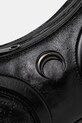 Marine Serre leather handbag Moonogram Embossed Leather Futura black WBA010A.CLEA0051