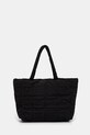 Τσάντα Nanushka SOFT TOTE υφασμάτινο μαύρο NU24FWBT12451