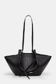 Δερμάτινη τσάντα Yuzefi MOCHI λείο δέρμα μαύρο YUZCO.HB.MO.L000