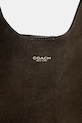 Coach torebka zamszowa Brooklyn zielony CW636