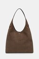 Coach geanta de mana din piele intoarsa Brooklyn uni maro CW636