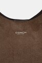 Coach geanta de mana din piele intoarsa Brooklyn maro CW636