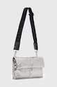 Kožna torba AllSaints EZRA QUILT CROSSBODY W308XB srebrna AW24