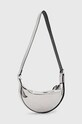 Kožená kabelka AllSaints HALF MOON XBODY W309XB strieborná AW24