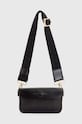 Δερμάτινη τσάντα AllSaints ZOE CROSSBODY λείο δέρμα μαύρο W312XB