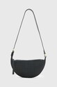AllSaints poseta de piele HALF MOON STUD XBODY uni negru W355XB