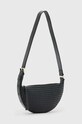 Accesorii AllSaints poseta de piele HALF MOON STUD XBODY W355XB negru