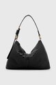Шкіряна сумочка AllSaints EDBURY STUD SHOULDER лицьова шкіра чорний W356XB