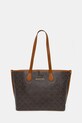 Torba Valentino Bags imitacija zrnate kože smeđa VBS8GT02