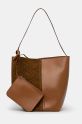 JW Anderson torebka The Jwa Soft Corner Bucket wzorzyste brązowy HB0636.LA0342.163