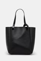 Kožená kabelka JW Anderson The Jwa Corner Tote vejde se A4 černá HB0648.LA0349.999