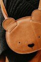 Donsje geanta de mana din piele pentru copii Britta Classic Purse Bear maro 5001001.