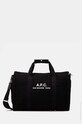 A.P.C. torba bawełniana gym bag recuperation mieści A4 czarny CODBM.H62230