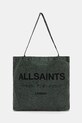 AllSaints torba bawełniana mieści A4 zielony M170XB