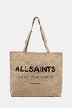 Βαμβακερή τσάντα AllSaints υφασμάτινο μπεζ M249XB