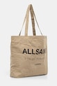 Бавовняна сумка AllSaints M249XB бежевий SS25