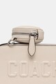 Шкіряна сумка Coach CW540 бежевий