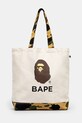 A Bathing Ape cotton bag 1St Camo Ape Head Tote Bag casual beige 1K80189009