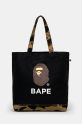 Βαμβακερή τσάντα A Bathing Ape 1St Camo Ape Head Tote Bag εκτύπωση μαύρο 1K80189009