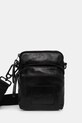 Kožená taška AllSaints FALCON usňová koža čierna M165XB