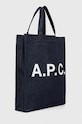 Taška A.P.C. tote lou mini anses COCSX.M61569 tmavomodrá AW24