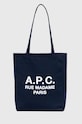 A.P.C. torba tote lou rue madame tekstylny granatowy PSAJS.M61937