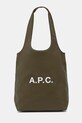 A.P.C. torba tote ninon small mieści A4 zielony PUAAT.M61861