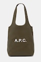 A.P.C. torba tote ninon small mieści A4 zielony PUAAT.M61861