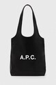 Taška A.P.C. tote ninon small imitácia kože čierna PUAAT.M61861