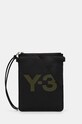 Y-3 leather pouch Cross Body Planet friendly black JE2013