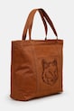 Хлопковая сумка Maison Kitsuné Fox Head LW05104WW0107 коричневый AW24